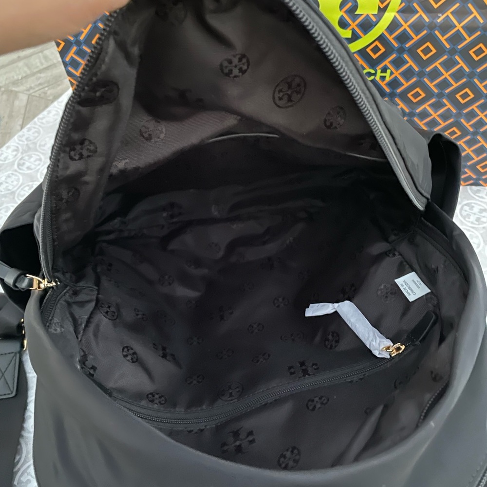 NWT tory burch ella nylon backpack in black 88368 - Picture 9 of 11